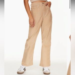 levi’s ribcage straight ankle jeans - corduroy - tan